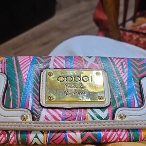 COOGI Vibrant Multicolor Wallet with Gold Accents S6